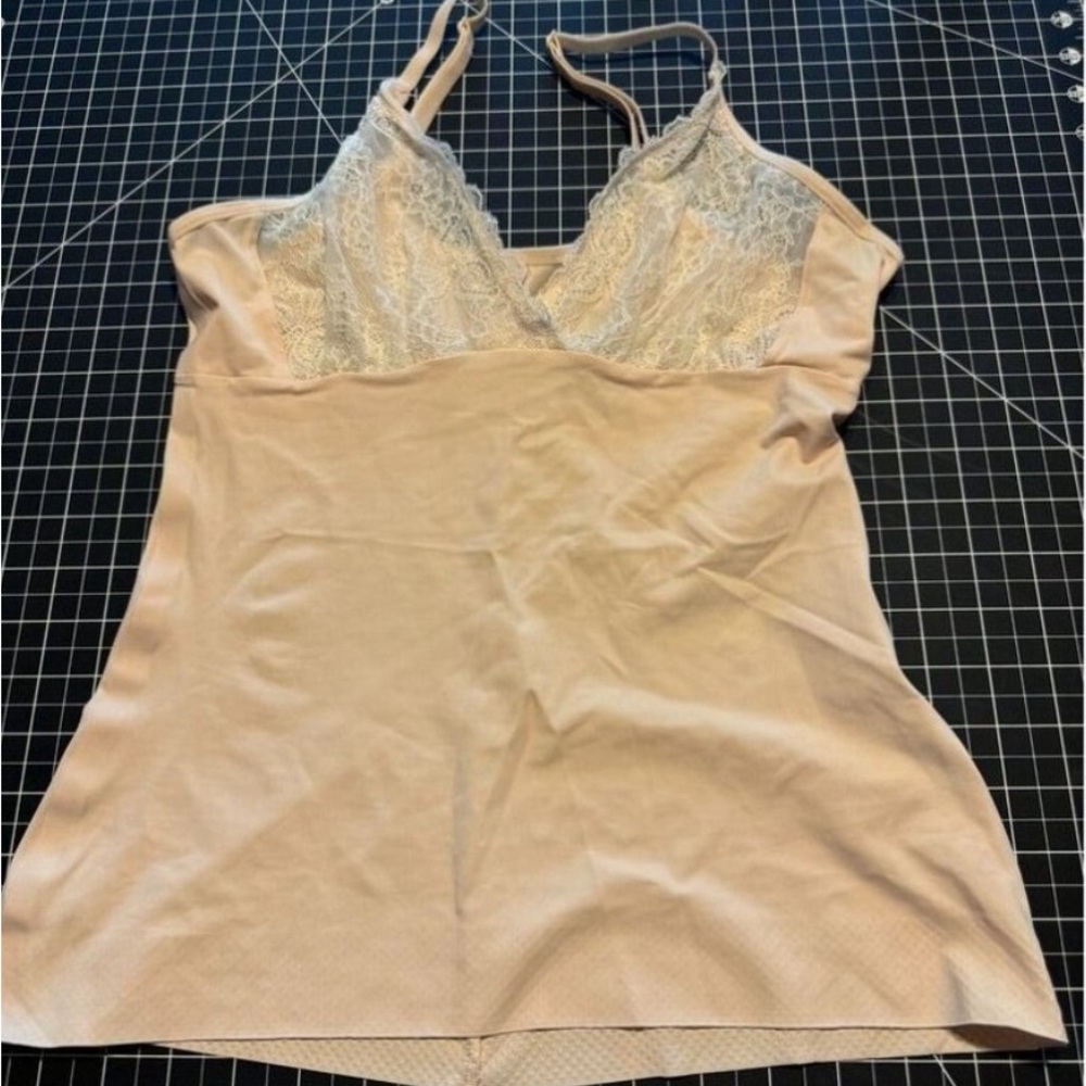 Ruby Ribbon Second Skin Lace-Trim Camisole Size
36 Beige Style 3056
